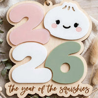 2026 Year of the Squishies Dumpling Ornament - Glowforge