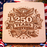 "250 Years" Coaster Design - Glowforge