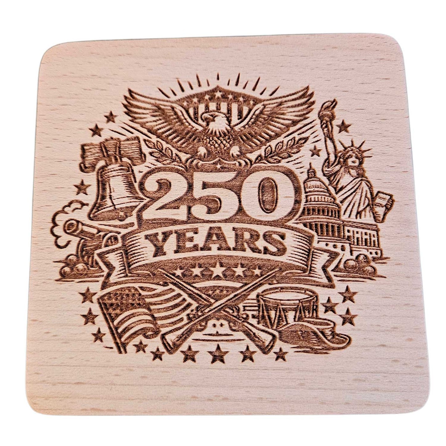 "250 Years" Coaster Design - Glowforge