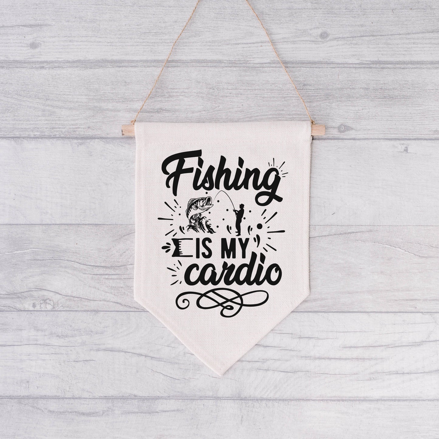 "Fishing Is My Cardio" Graphic