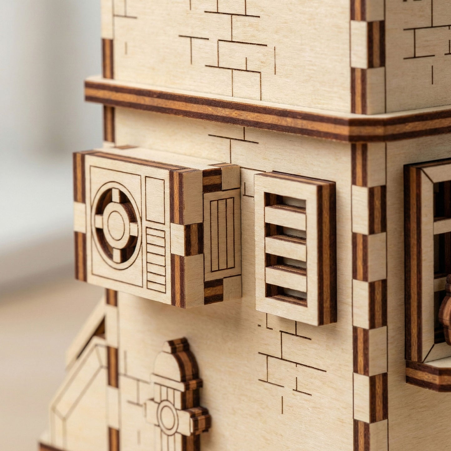 3-Story Modern Townhouse - Stylish Miniature Architecture Model - Glowforge