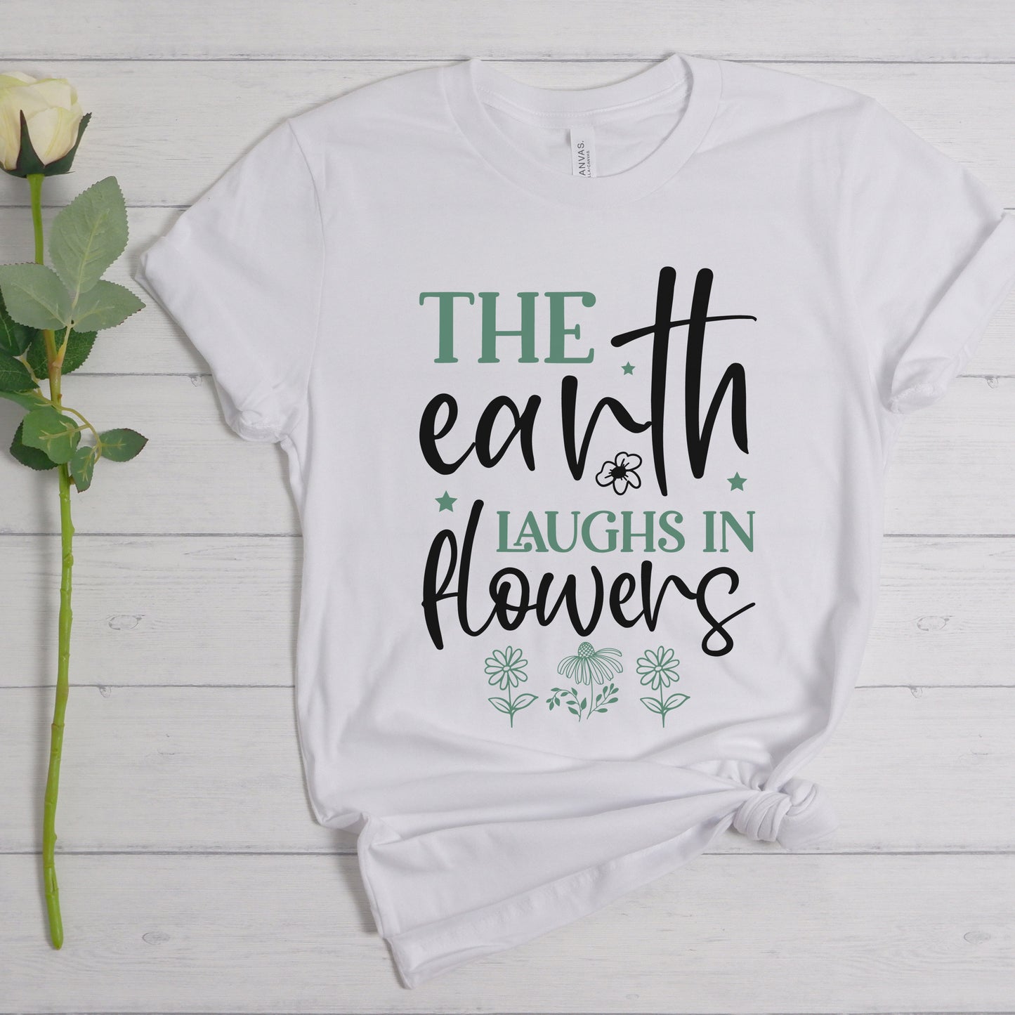 "The Earth Laughs In Flowers" Graphic