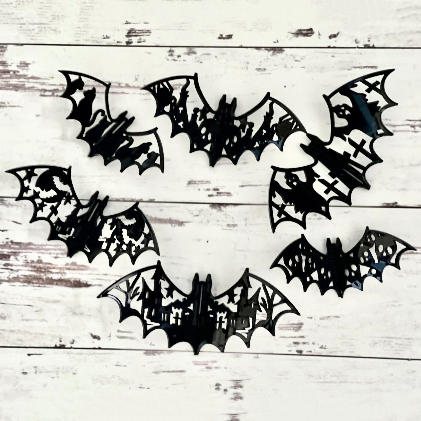 3D Halloween Bats (Set of 6) - Spooky Bat Decor