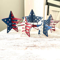 3D Patriotic Stars Shelf Sitters (Set of 5) For Thick Proofgrade