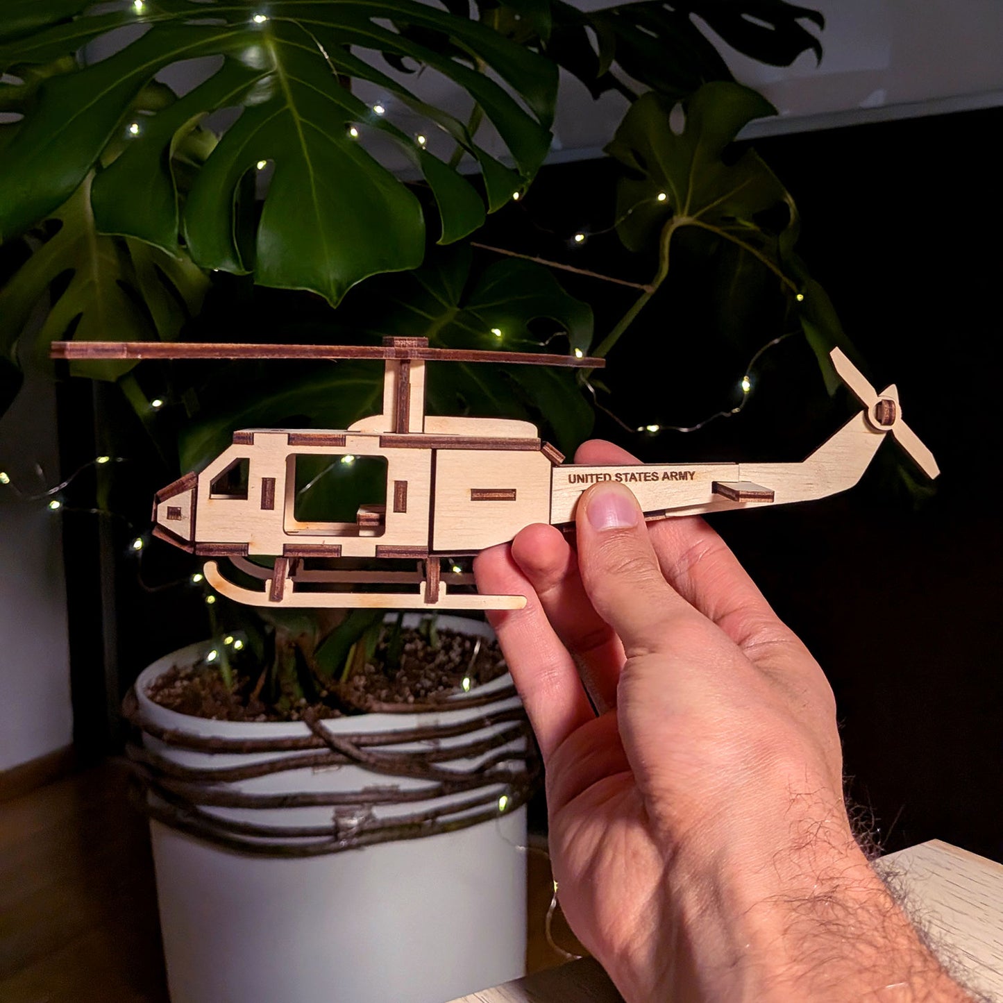 3D Helicopter Model with Moving Rotors - Glowforge