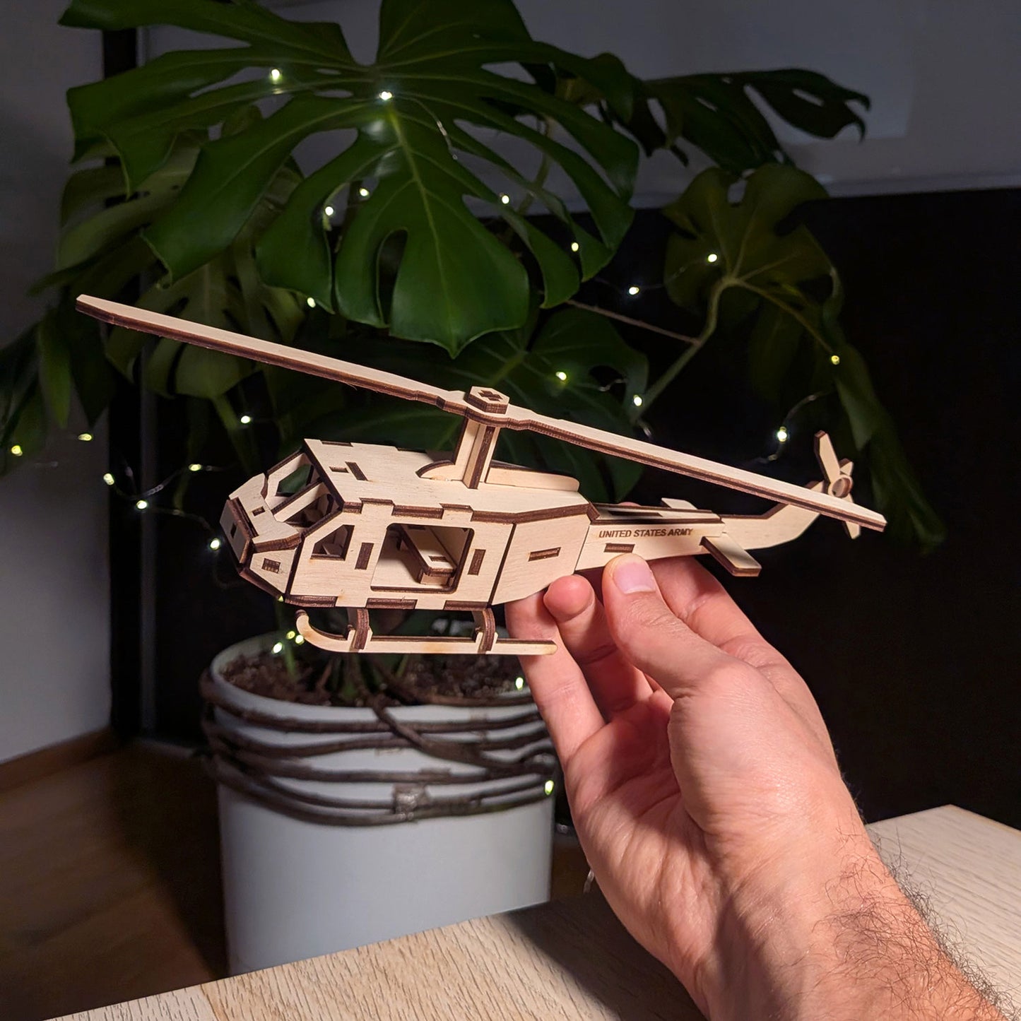 3D Helicopter Model with Moving Rotors - Glowforge