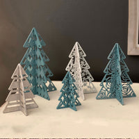 3D Patterned Christmas Trees for 1/8" Material (Set of 5) - Glowforge