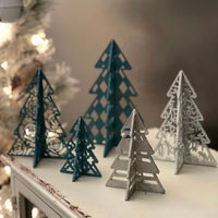 3D Patterned Christmas Trees for 1/8" Material (Set of 5) - Glowforge