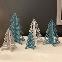 3D Patterned Christmas Trees for 1/8" Material (Set of 5) - Glowforge