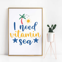 "I Need Vitamin Sea" Graphic