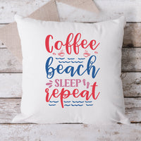 "Coffee Beach Sleep Repeat" Graphic