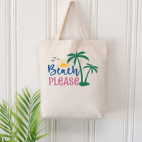 "Beach Please" With Foot Prints Graphic