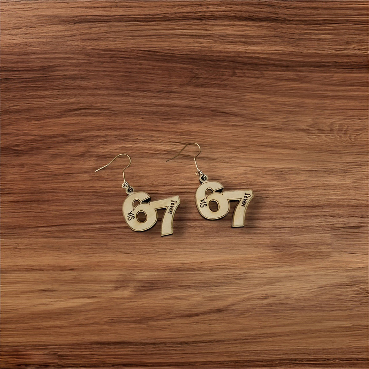 6 7 (Six Seven) Dangle Earrings - Glowforge