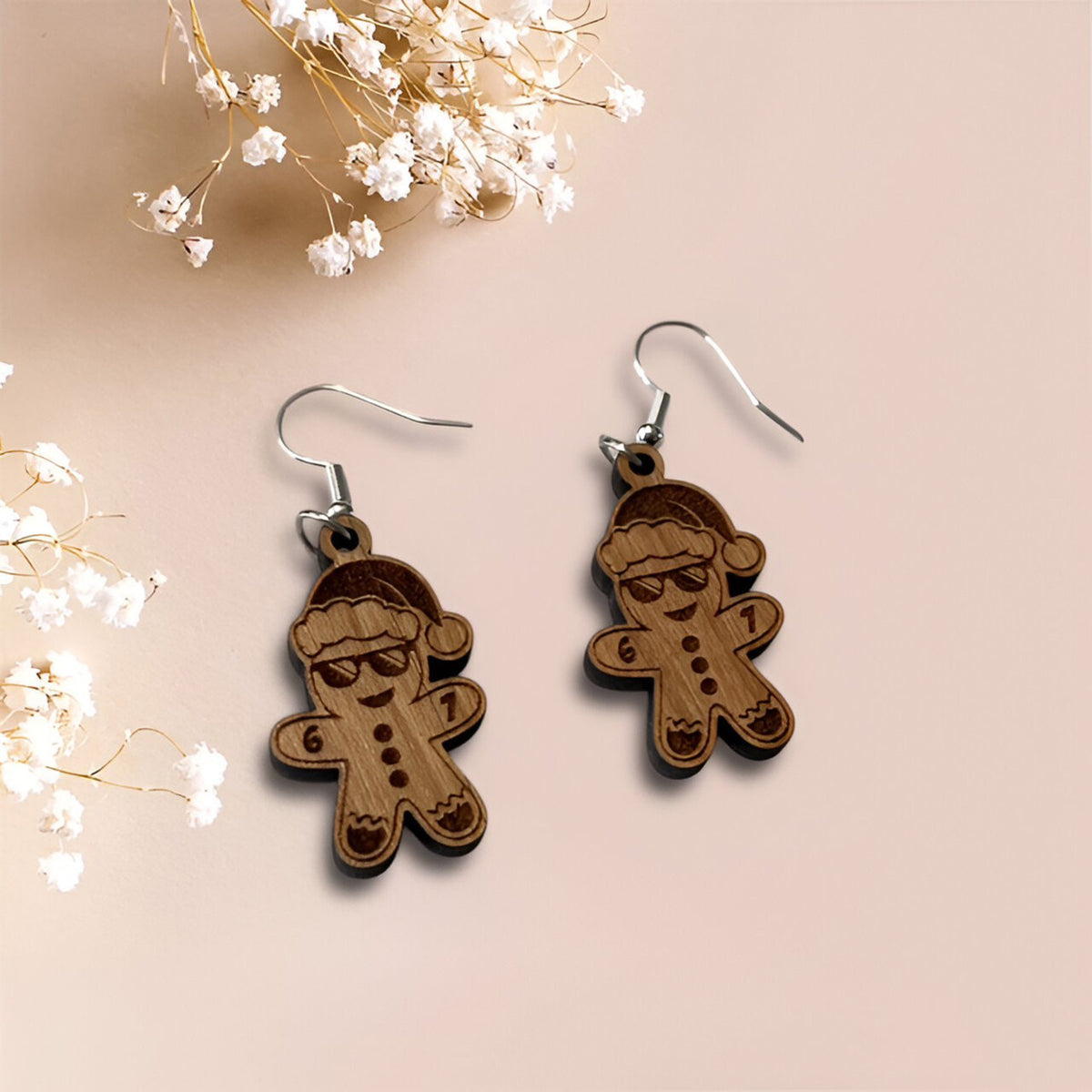 67 Sunglasses Gingerbread Earrings - Glowforge