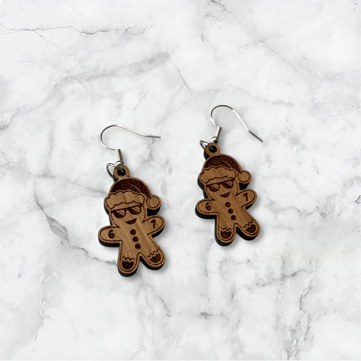 67 Sunglasses Gingerbread Earrings - Glowforge