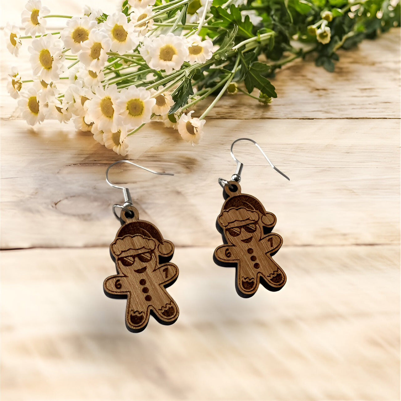 67 Sunglasses Gingerbread Earrings - Glowforge
