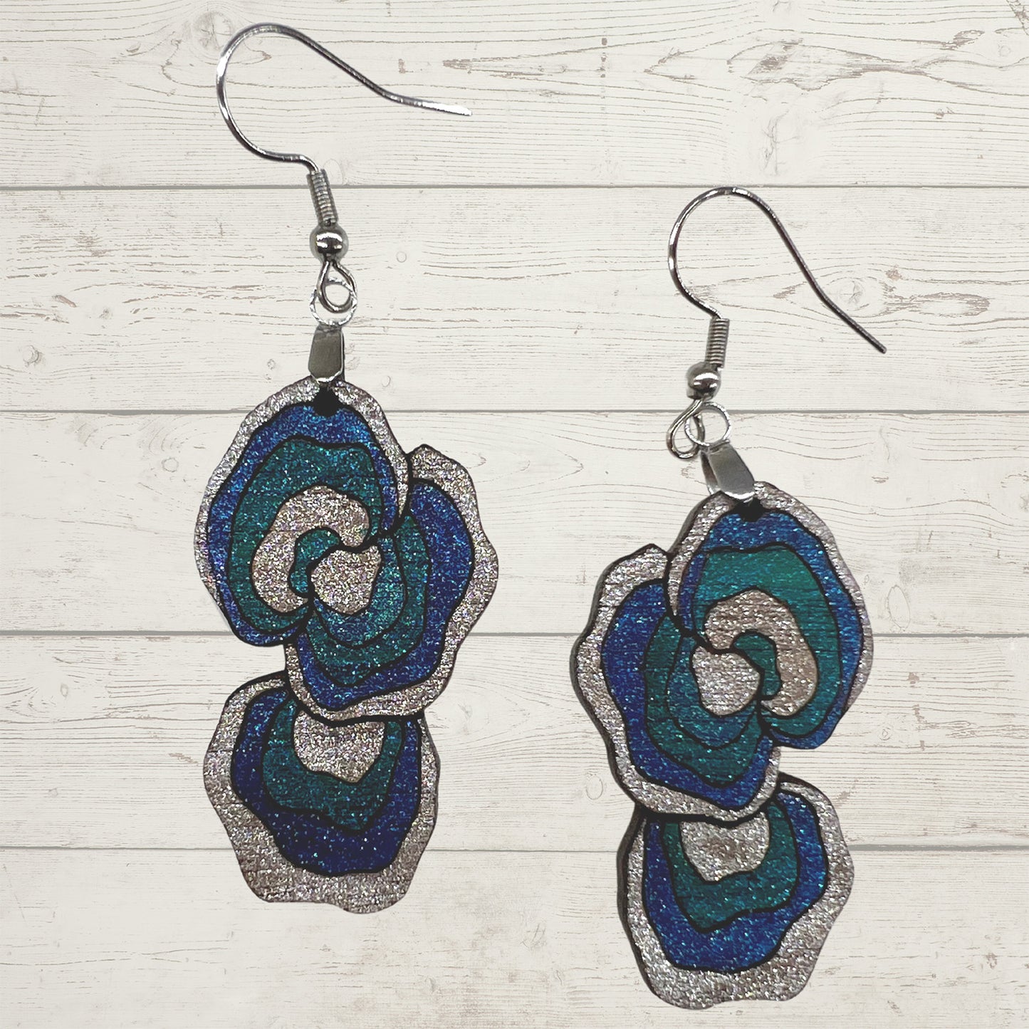 Abstract Layered Earrings - Unique Dangle Earrings