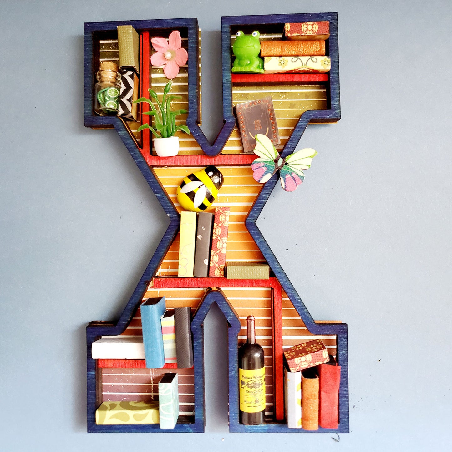 Alphabet Miniature Bookshelf - Letter "X"