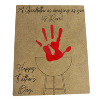 Amazing Grandfather is Rare Handprint Grill Father's Day Sign