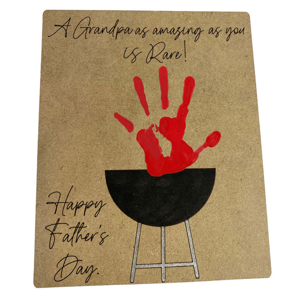 Amazing Grandpa is Rare Handprint Grill Father's Day Sign – Glowforge Shop