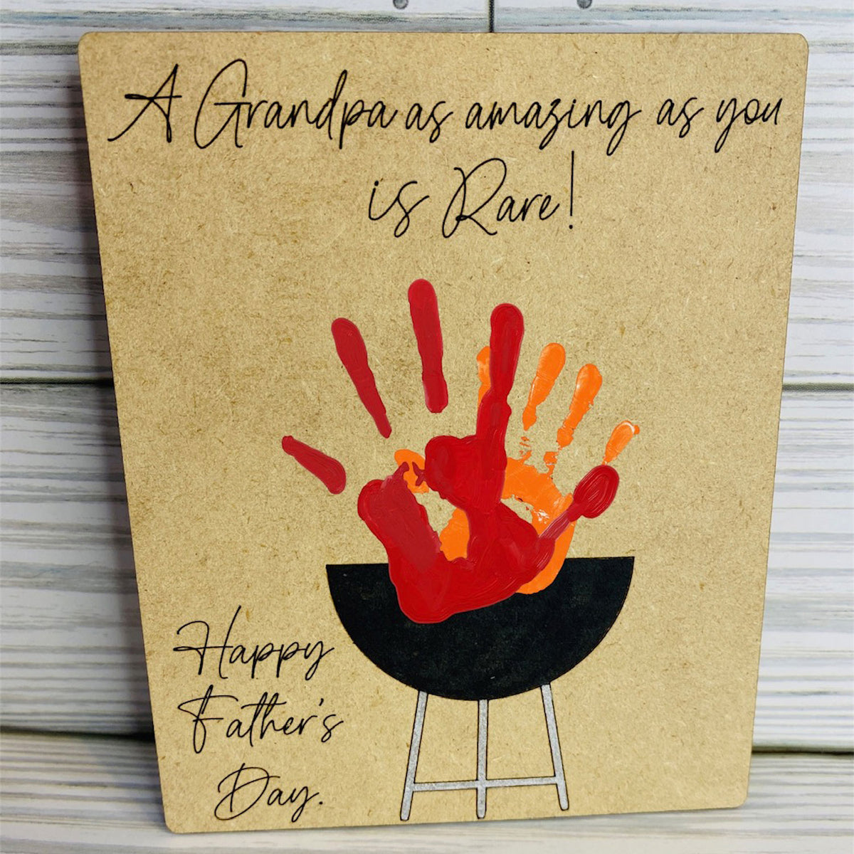 Amazing Grandpa is Rare Handprint Grill Father's Day Sign – Glowforge Shop