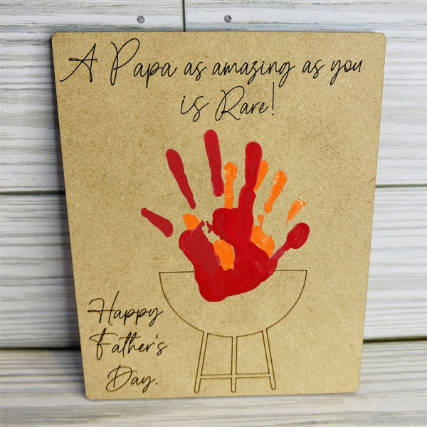 Amazing Papa is Rare Handprint Grill Father's Day Sign – Glowforge Shop