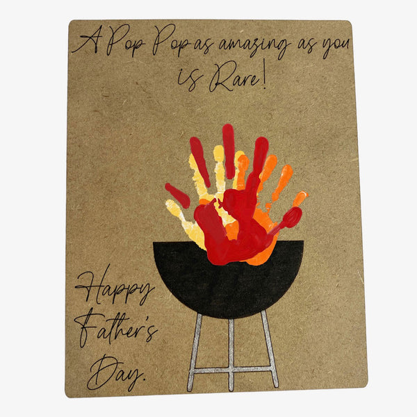 Amazing Pop Pop is Rare Handprint Grill Father's Day Sign – Glowforge Shop
