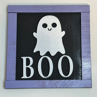 BOO Ghost Halloween Wall Sign
