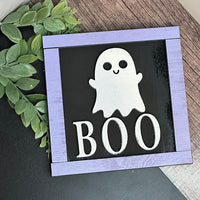 BOO Ghost Halloween Wall Sign