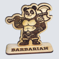 Barbarian Panda Game Piece with Stand