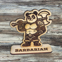 Barbarian Panda Game Piece with Stand