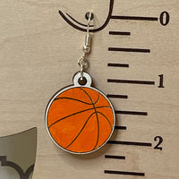 Basketball Mom Sports Wood Tear Drop Printed Earrings Jewelry