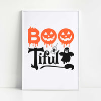 "Boo Tiful" With Ghost and Spider Graphic