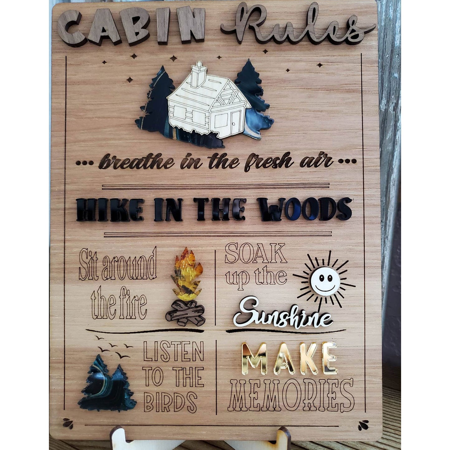 Cabin Rules Sign - Cabin Decor
