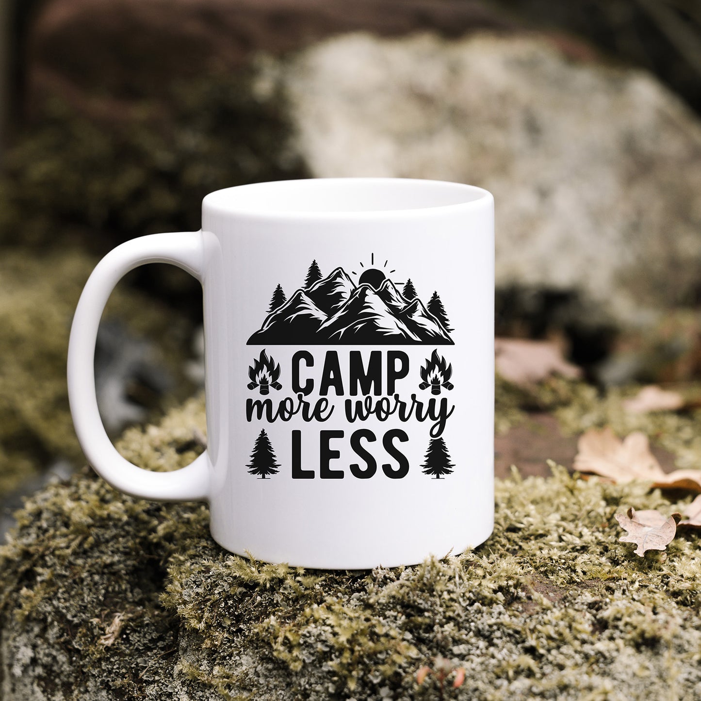 "Camp More Worry Less" Graphic