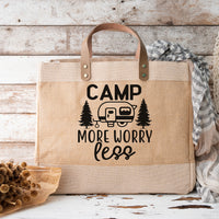 "Camp More Worry Less" With Camper Graphic