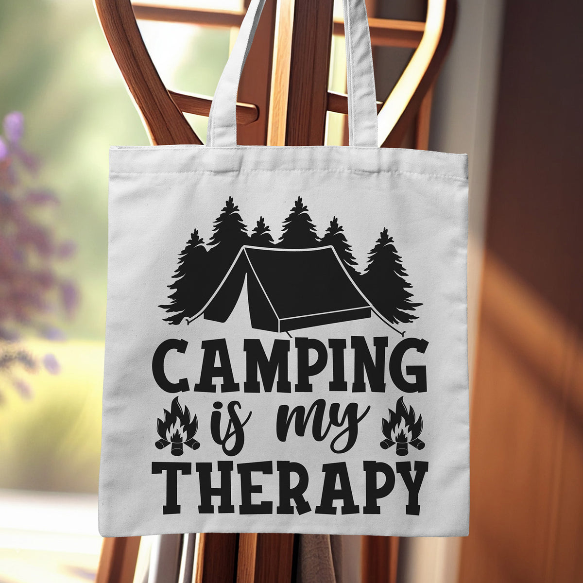 "Camping Is My Therapy" Graphic - Glowforge