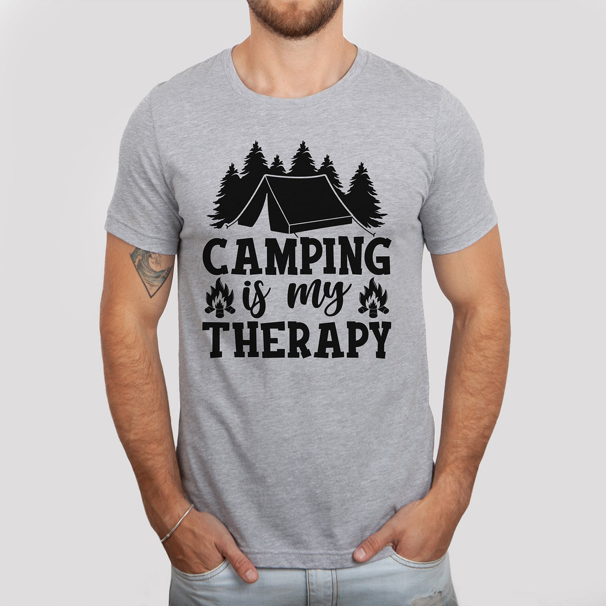 "Camping Is My Therapy" Graphic - Glowforge