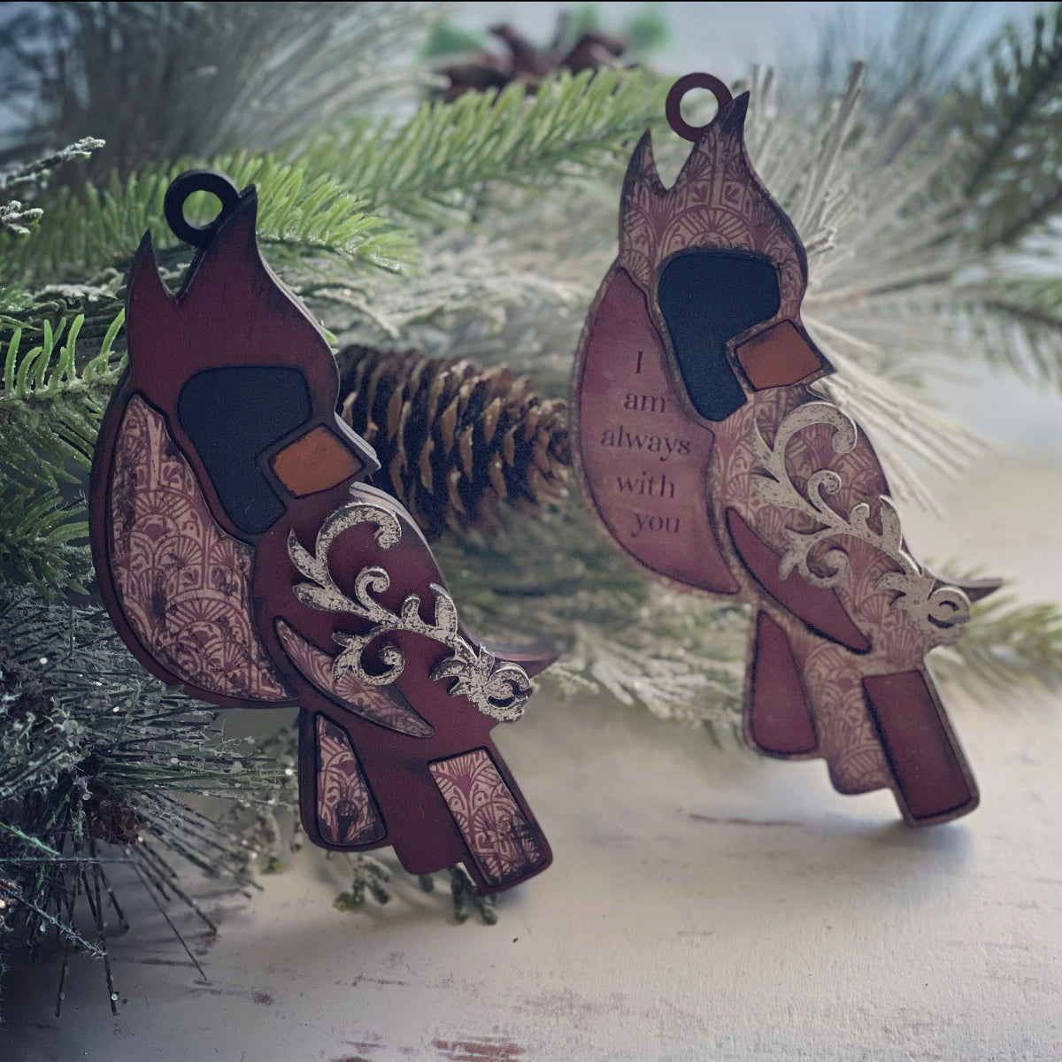 Cardinal Forge Cardinal Memorial Ornaments (Set of 2) – Glowforge Shop