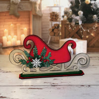 Charming Mistletoe Sled Shelf Accent