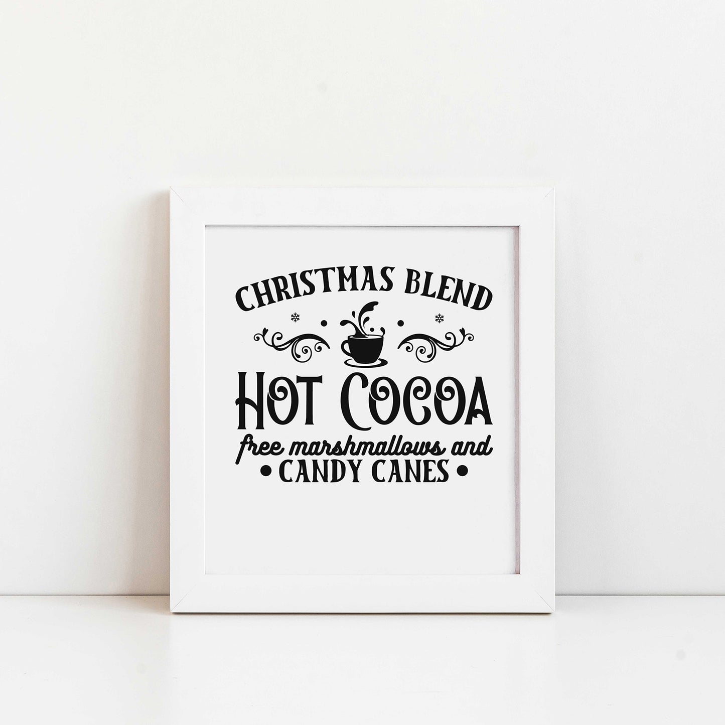 "Christmas Blend Hot Cocoa Free Marshmallows And Candy Canes" Graphic
