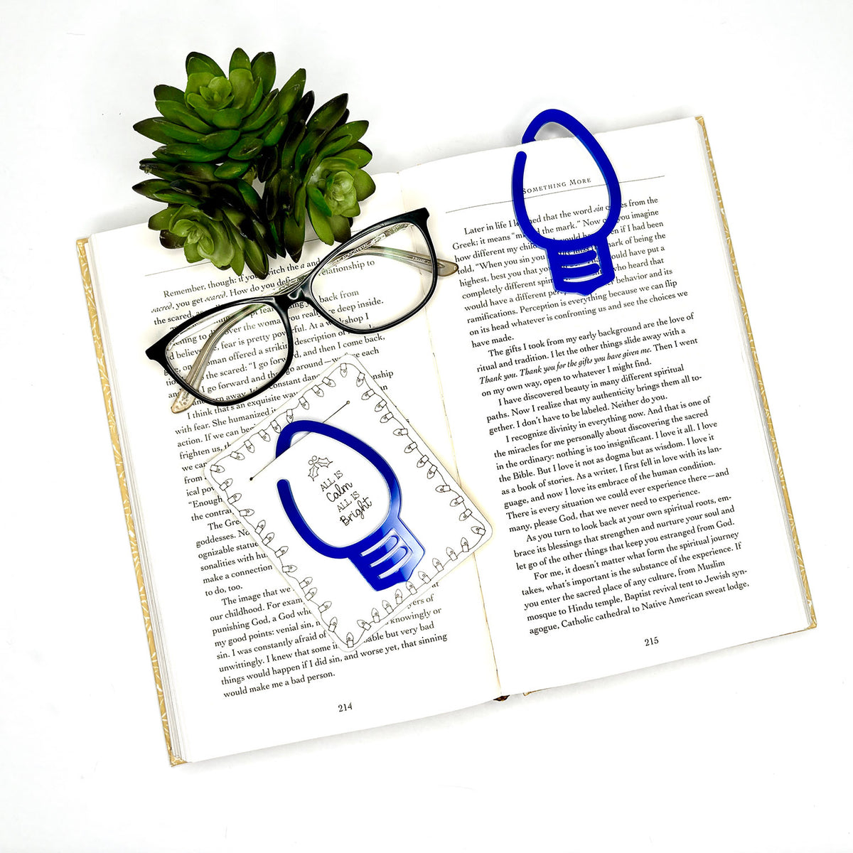 Paperclip Shape Bulb Christmas Bulb-Shaped Bookmark with Card Backer - Paperclip - Snack Ba ...