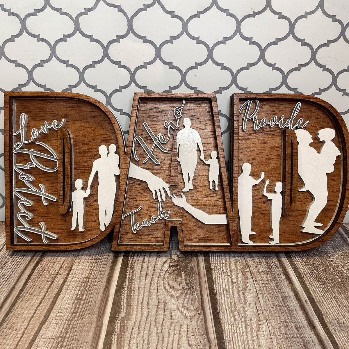 Classic Layered DAD Sign - Father's Day Dad Sign – Glowforge Shop