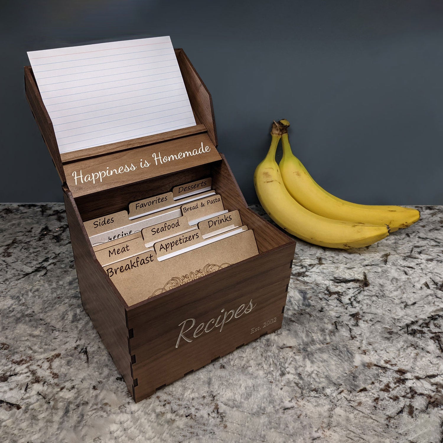Classic Recipe Box with Dividers – Glowforge Shop