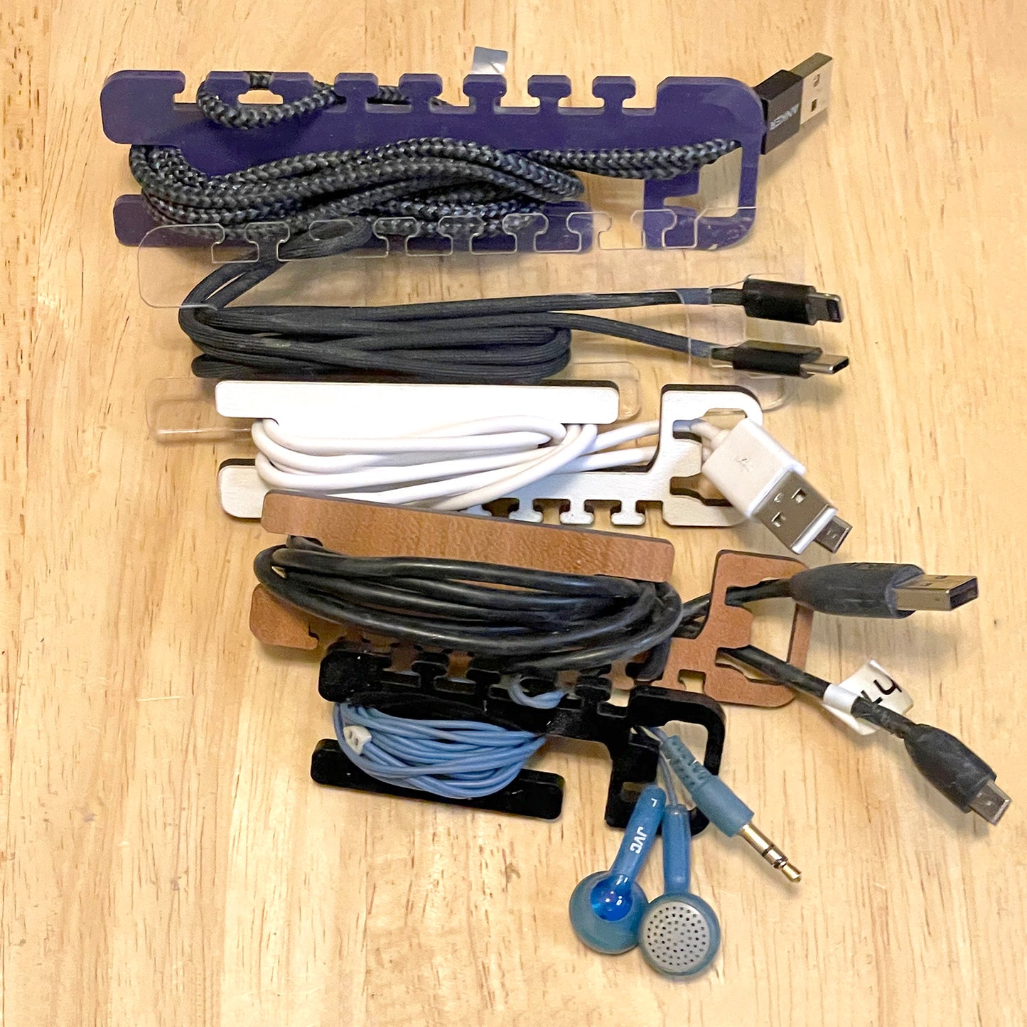Clever Cord Keeper - Tangle-Free Cable Organizer (Set of 3)