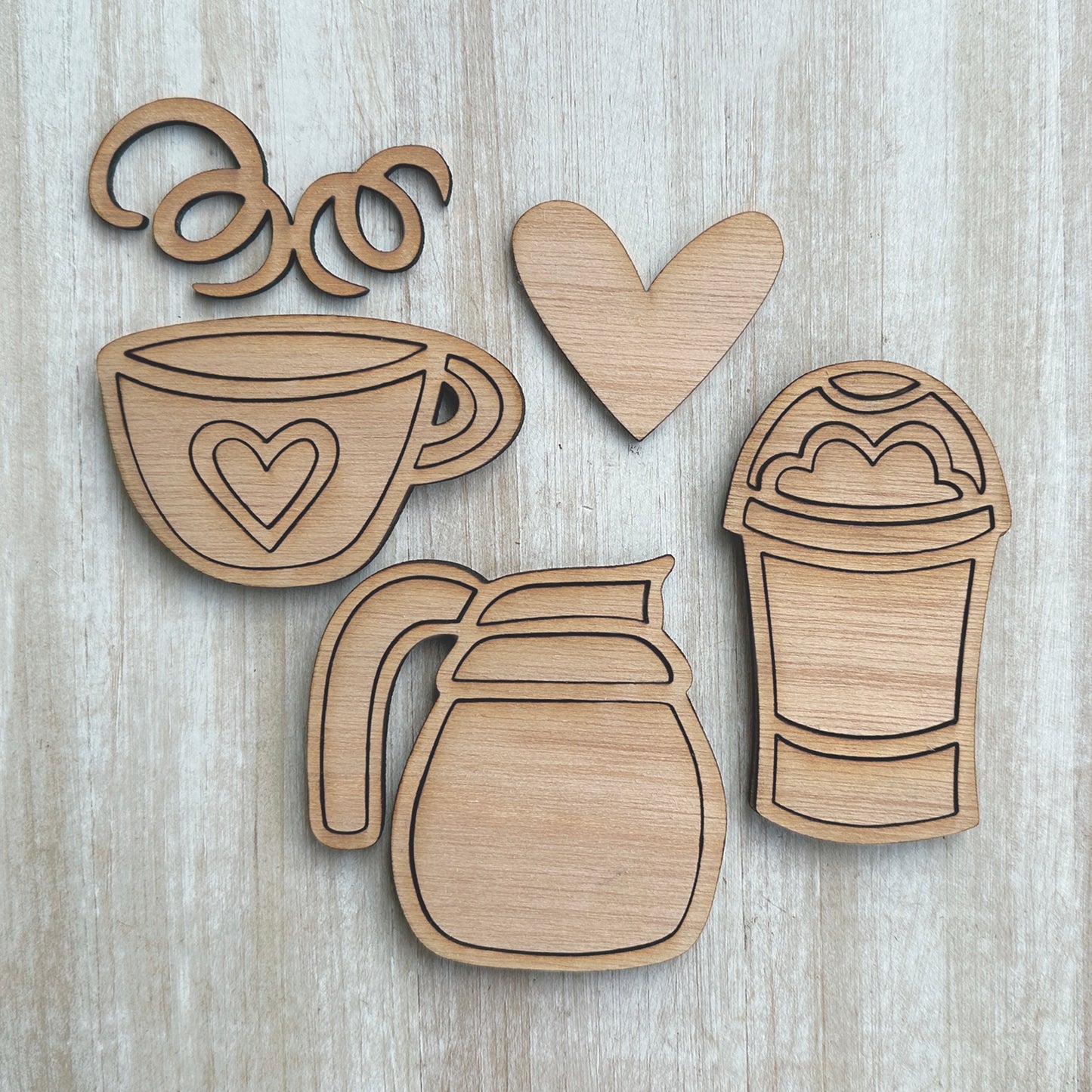 Coffee-Themed Magnet Collection (Set of 5)