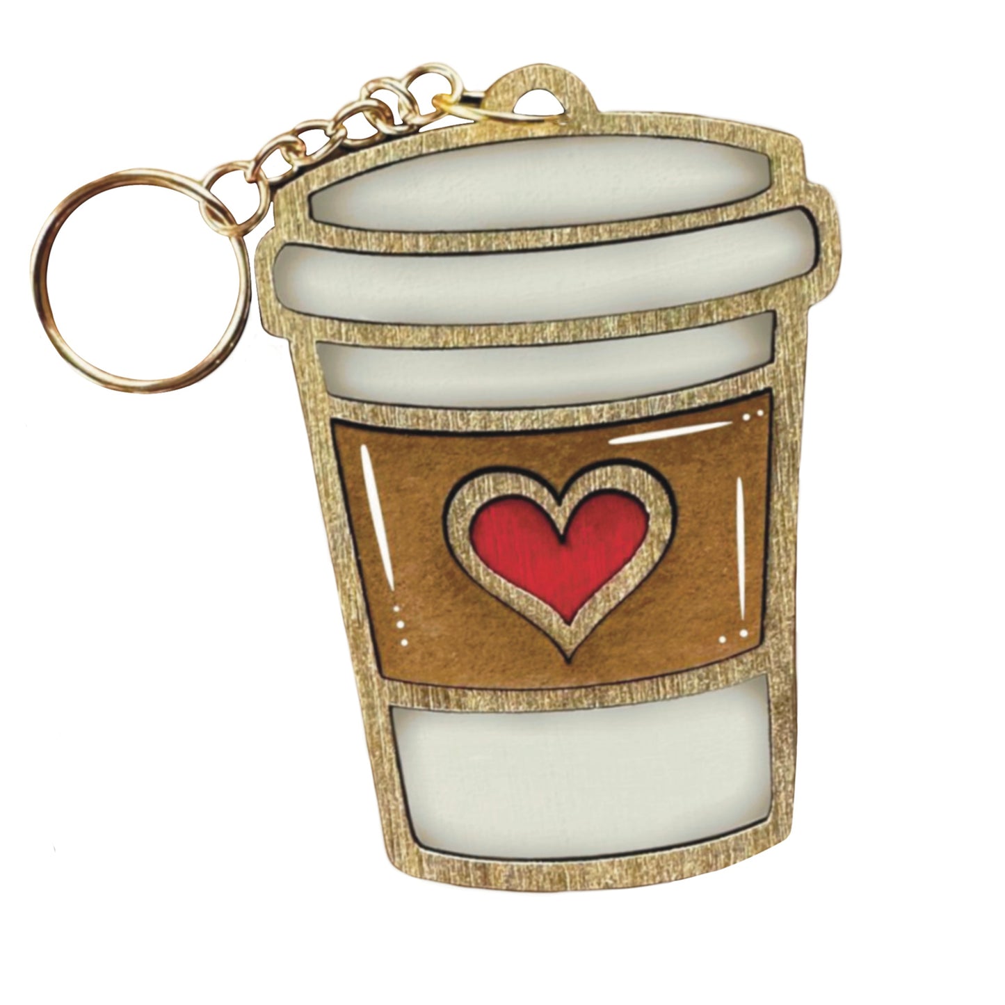 Coffee Themed Keychain - Bag Tag