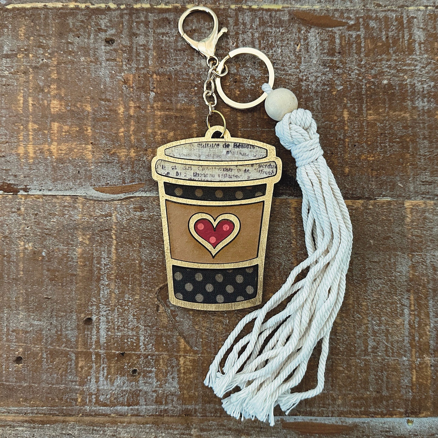 Coffee Themed Keychain - Bag Tag