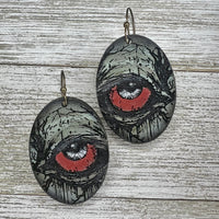 Creepy Monster Eye Halloween Earrings
