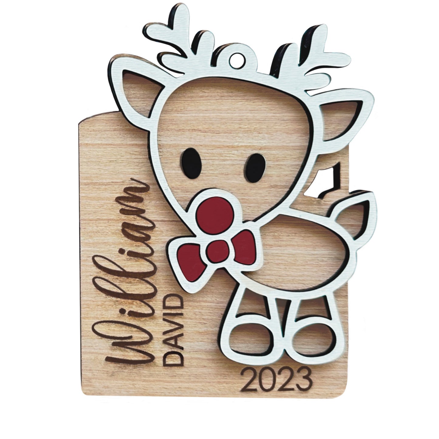 Customizable Boy - Deer Stocking Tags - Ornaments - Gift Tags